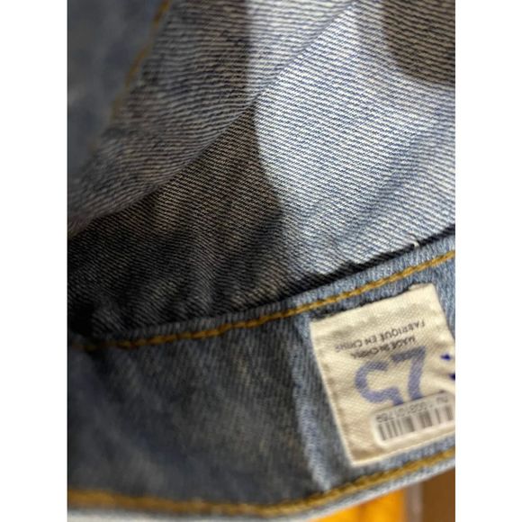 NEW Free People My Element Patcheork Wide Crochet Flare Leg Jeans Size 25 - Picture 5 of 6